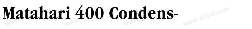 Matahari 400 Condens字体转换